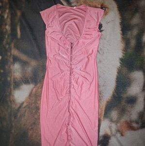 Pink Zippered Dress